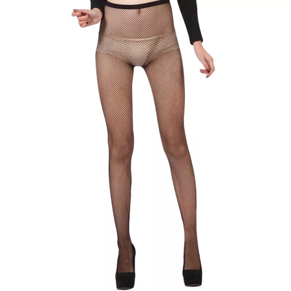 FISHNET STOCKINGS-BLACK- S OR M GAUGE HOLE SIZE-TIGHTS SHEER - Picture 7 of 7